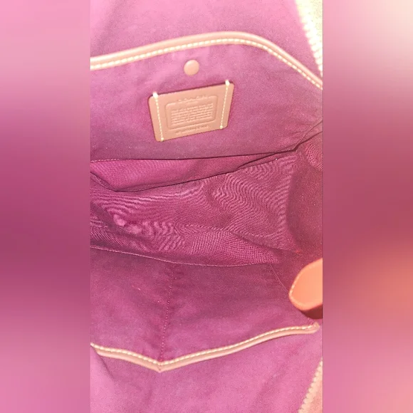 🧡 Coach Coated Canvas Tan Rust Signature Cary Shoulder Bag & Wallet Bundle - Picture 7 of 16